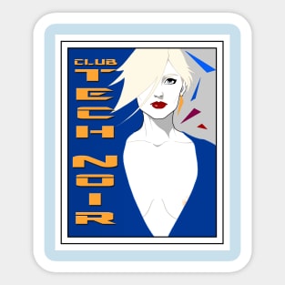 Club Tech Noir poster Sticker